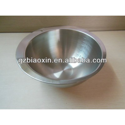 stainless steel salad bowl, food bowl, measuring bowl