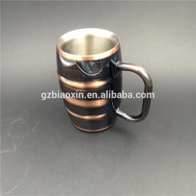 12oz stainless steel beer cups with bronze plated