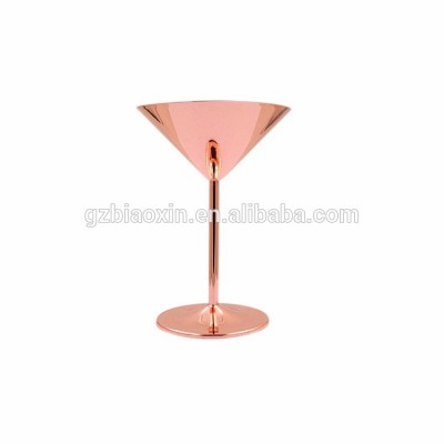 Stainless steel Martini Cup Goblet with copper plated color