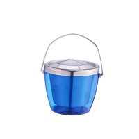 750ml Stainless Steel Wine Cooler Bar Ice Bucket Metal Beer Ice Bucket With Plastic Walls