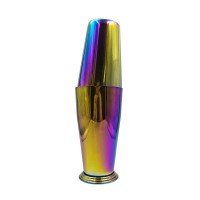 Stainless Steel Cocktail Rum Martini Vodka Customized Rainbow Colorful Plated Shaker/Mixer